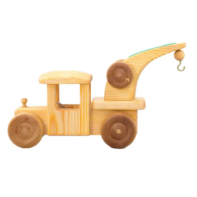 Drei Blätter Camion Gru da Traino camion legno 68 cm