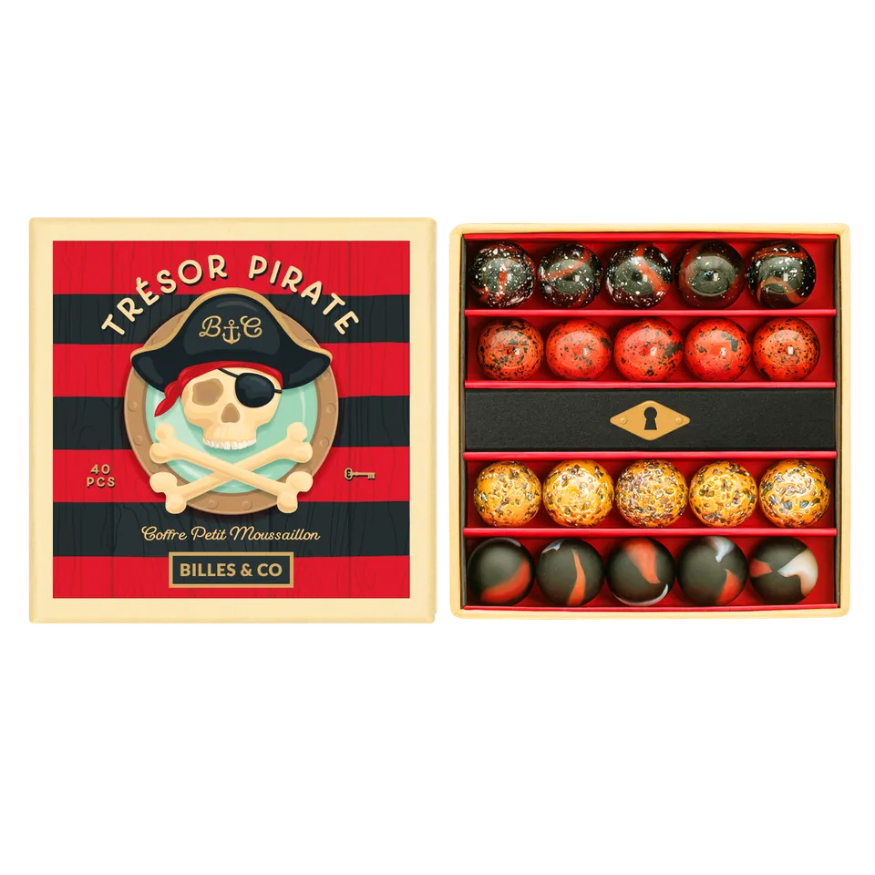 Billes & Co Pirate Treasure biglie vetro 40 pezzi