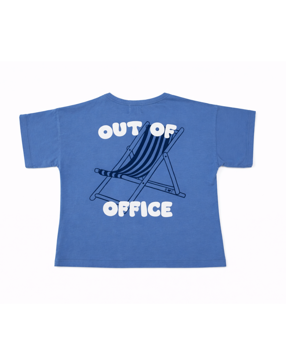 Ella and Rapha Out of Office t-shirt blu bimbo cotone