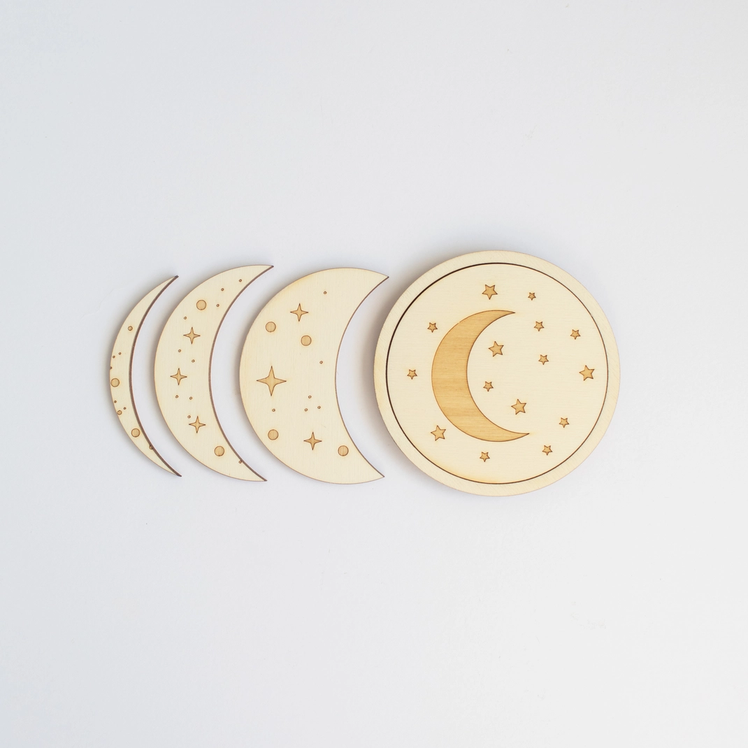 Studio de Rijk Play Tray Moon Phases vassoio legno 10 lune