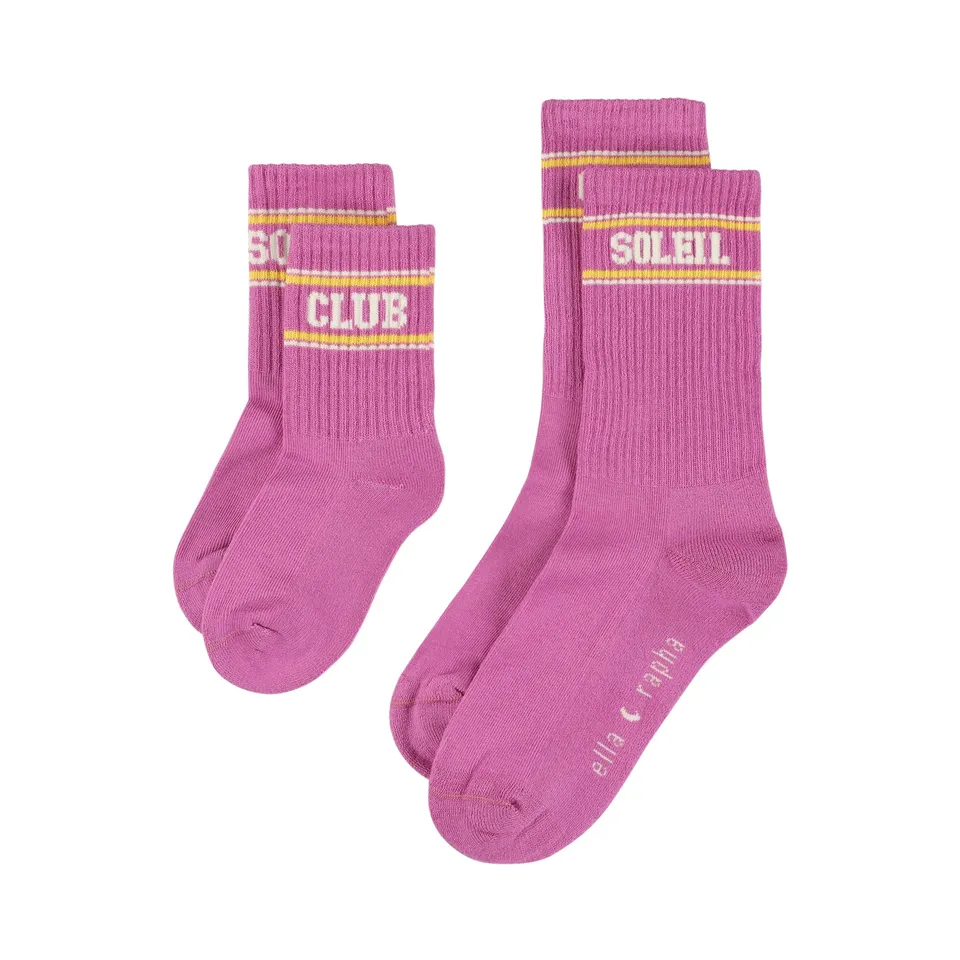Ella and Rapha Club Soleil calzini rosa cotone 37-41
