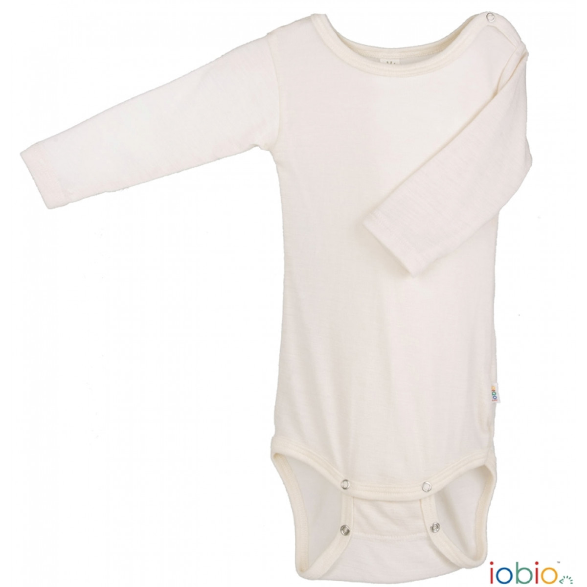 Popolini body lana seta maniche lunghe ecru neonato