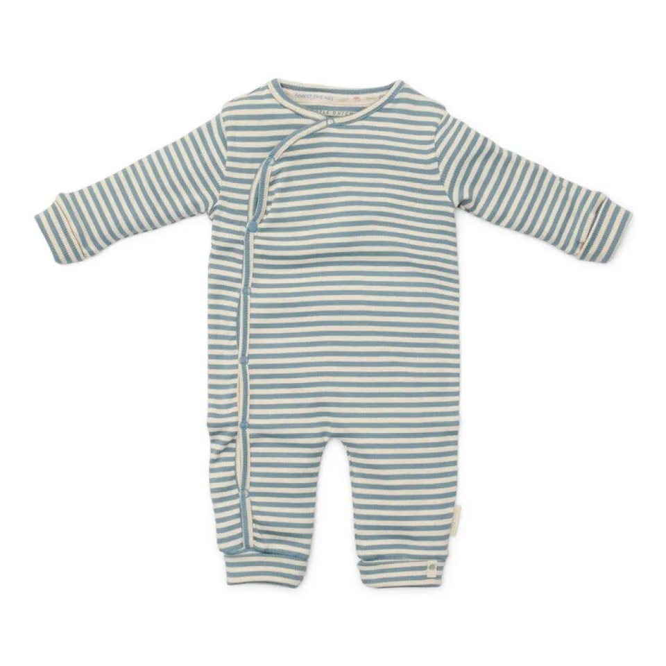 Little Dutch pigiama neonato righe blu cotone bio