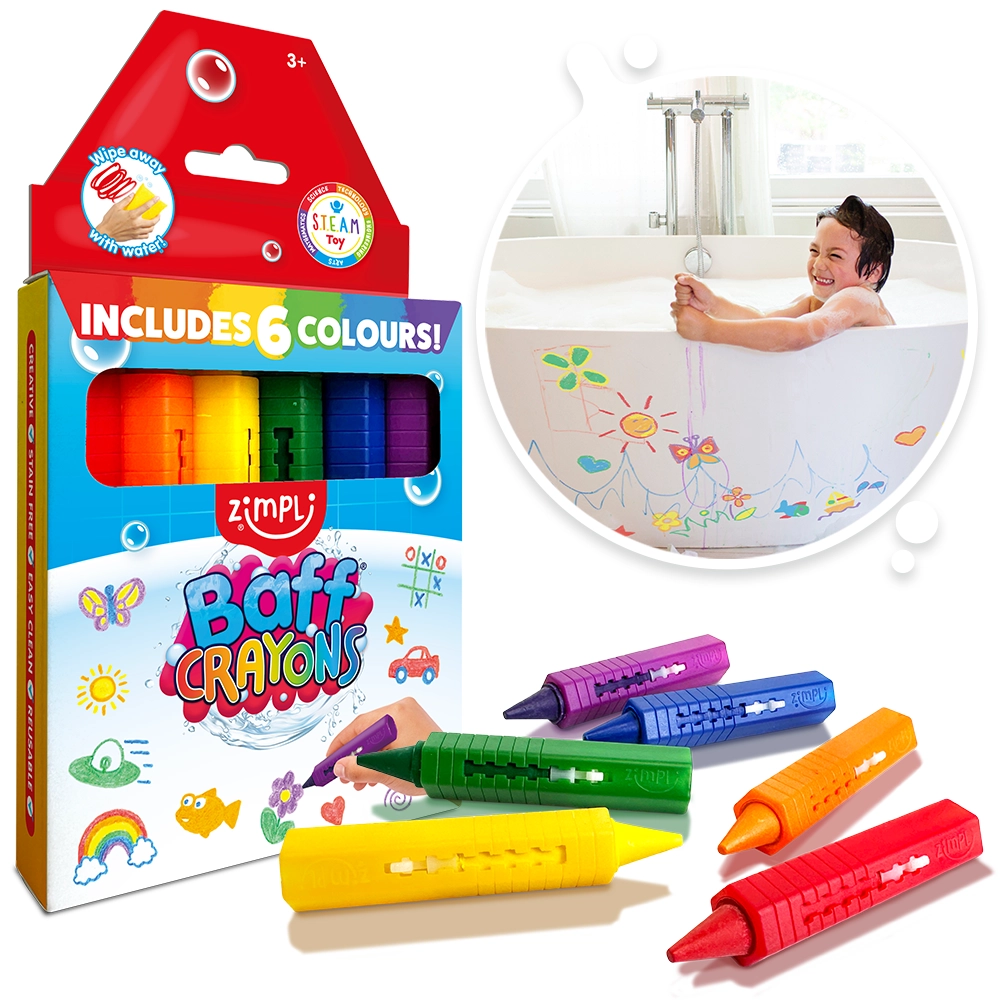 Zimpli Kids Baff pastelli bagno 6 pezzi lavabili bambini