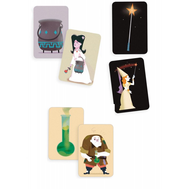 Djeco Scuola di Magia gioco di carte memoria 1-6 giocatori