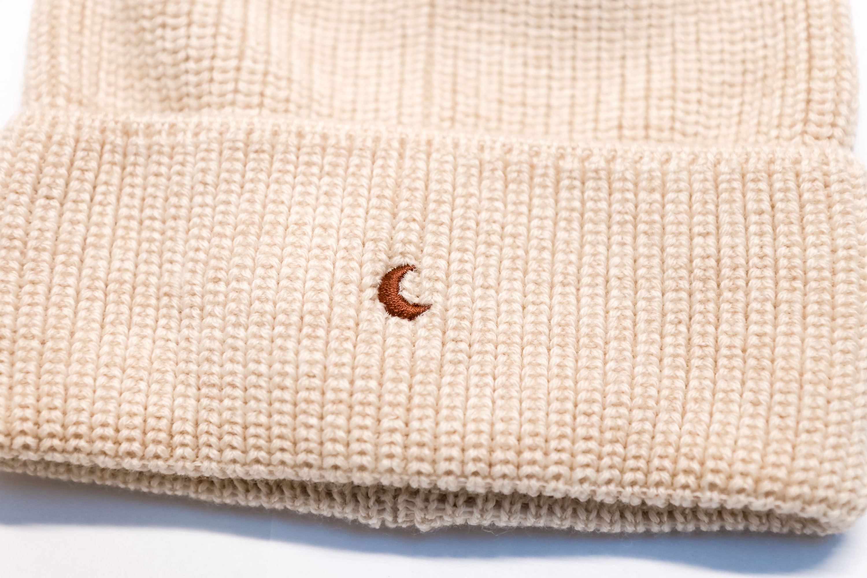 Ella and Rapha Moon Beanie berretto bimbo beige lana