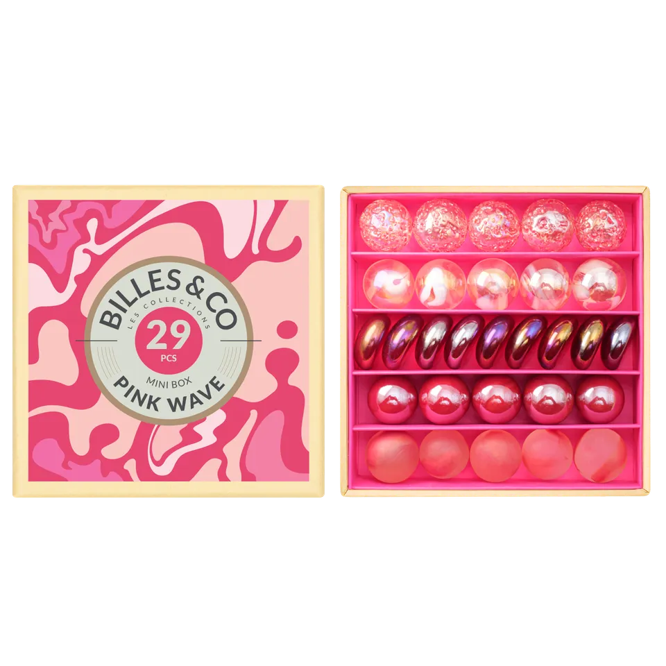 Billes & Co Pink Wave scatola biglie vetro 29 pezzi
