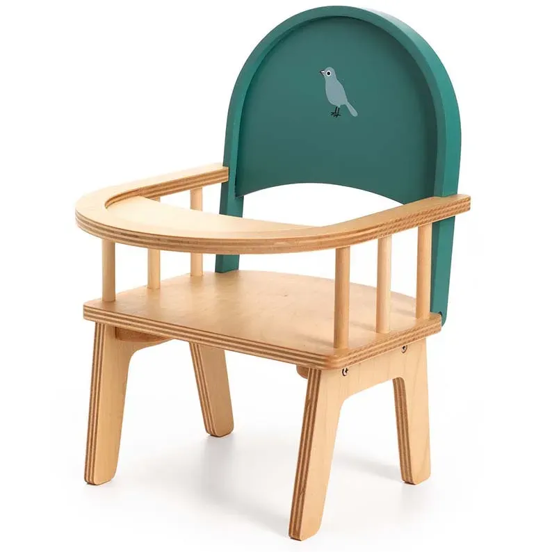 Djeco Pomea Seggiolone per bambole in legno 30-36 cm