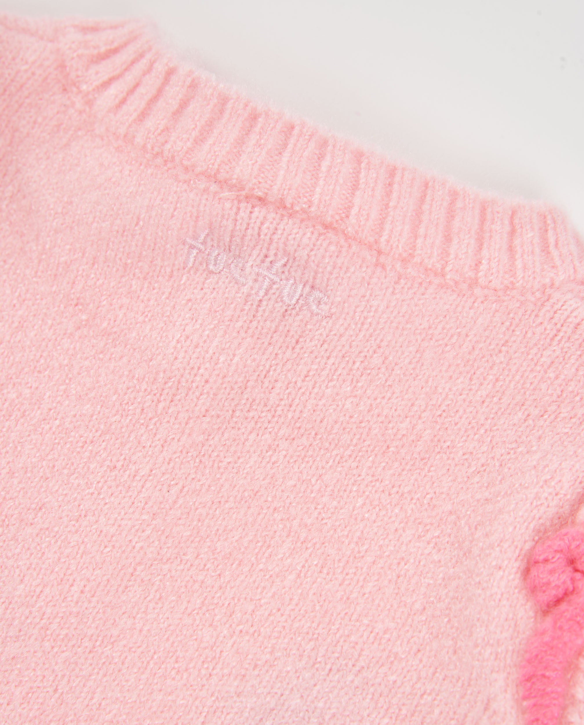 Tuc Tuc cardigan neonata rosa tricot bottoni