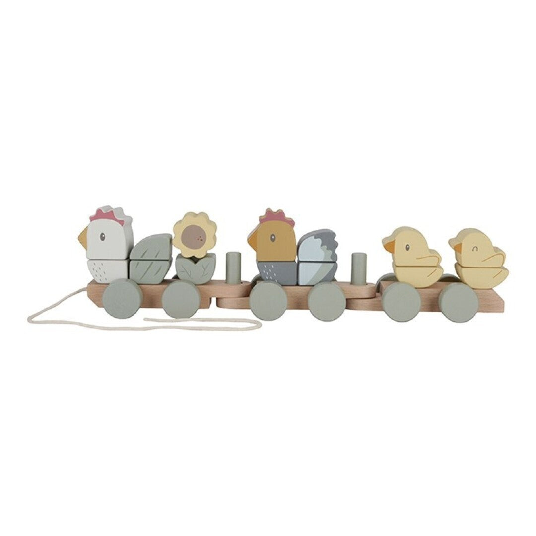 Little Dutch Trenino Legno Little Farm 17 Pezzi