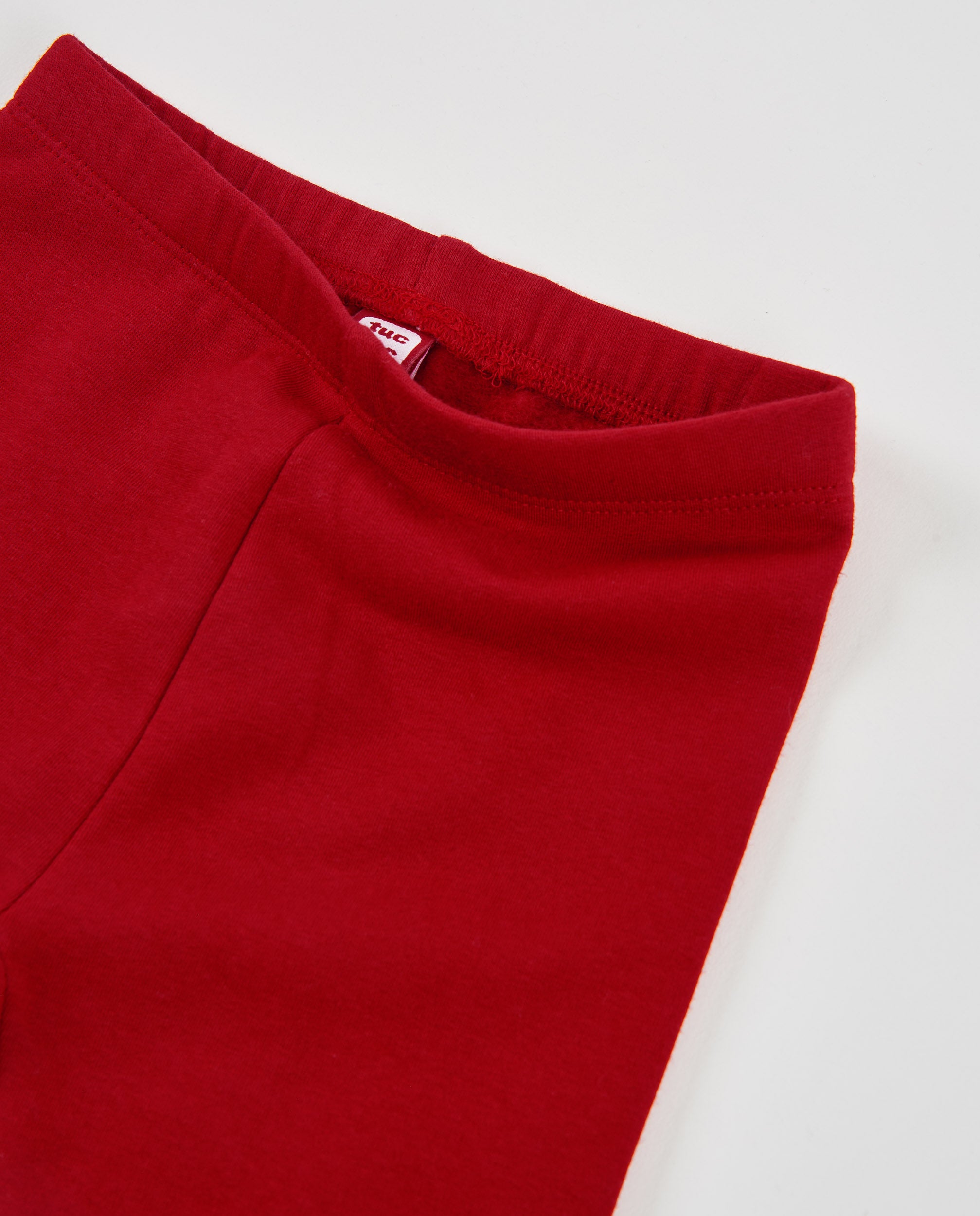Tuc tuc leggings felpa bambina vita elastica rosso