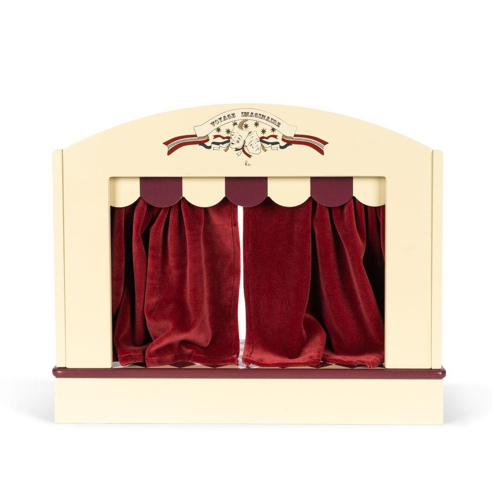 Konges Sløjd Teatrino Legno Bianco 30x37 cm con Tenda