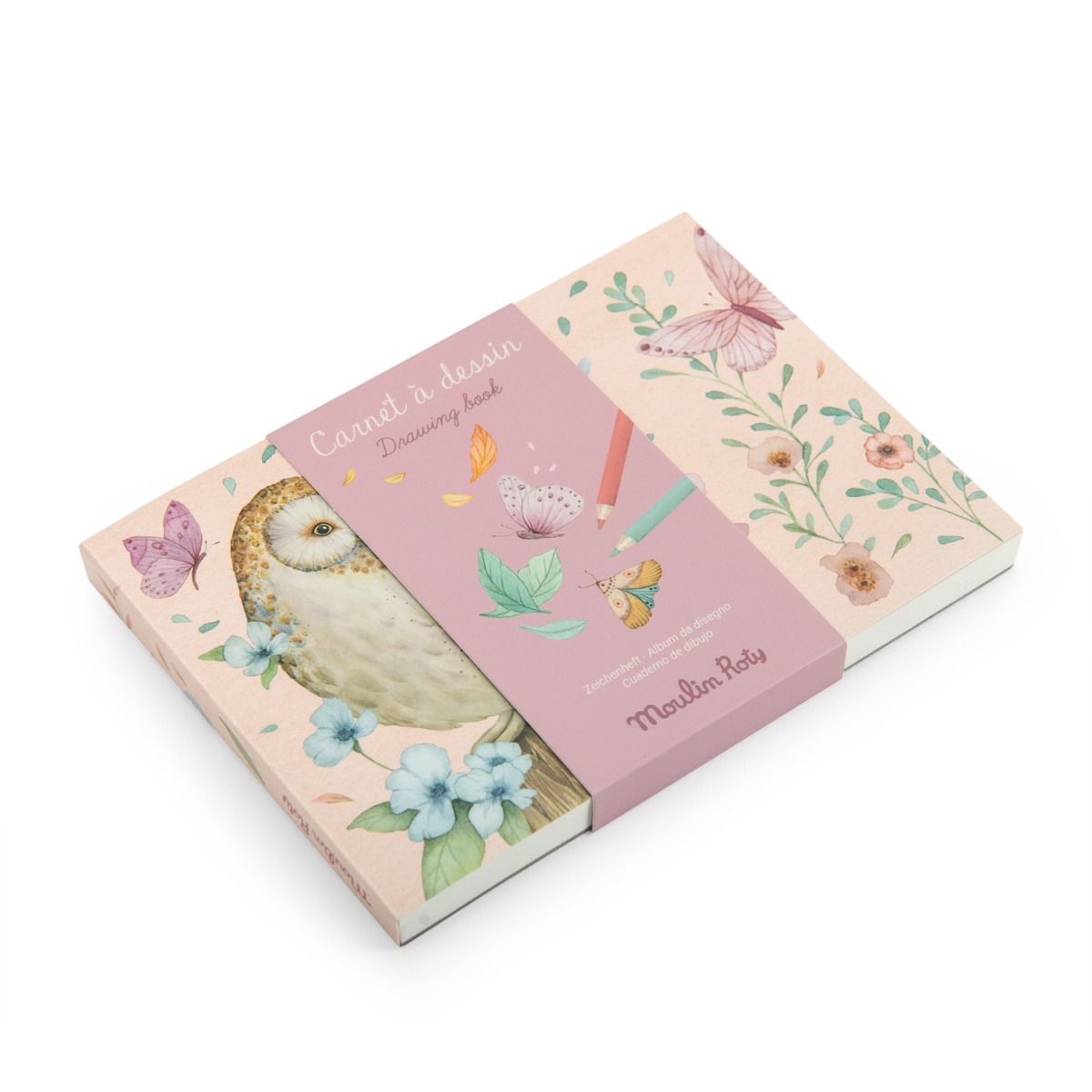 Moulin Roty Les Rosalies quaderno disegno 60 fogli staccabili