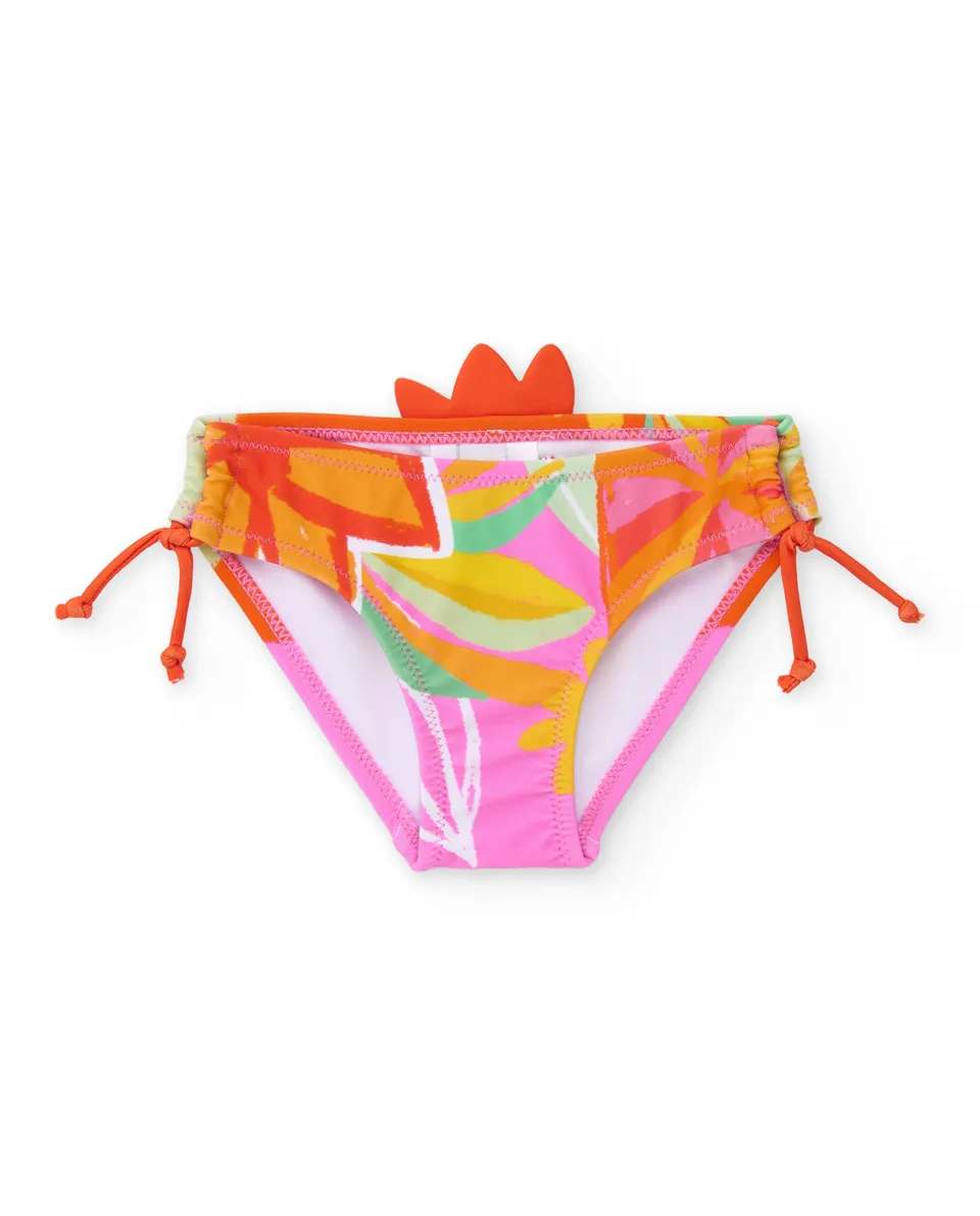 Tuc Tuc slip costume bambina rosa stampa multicolore