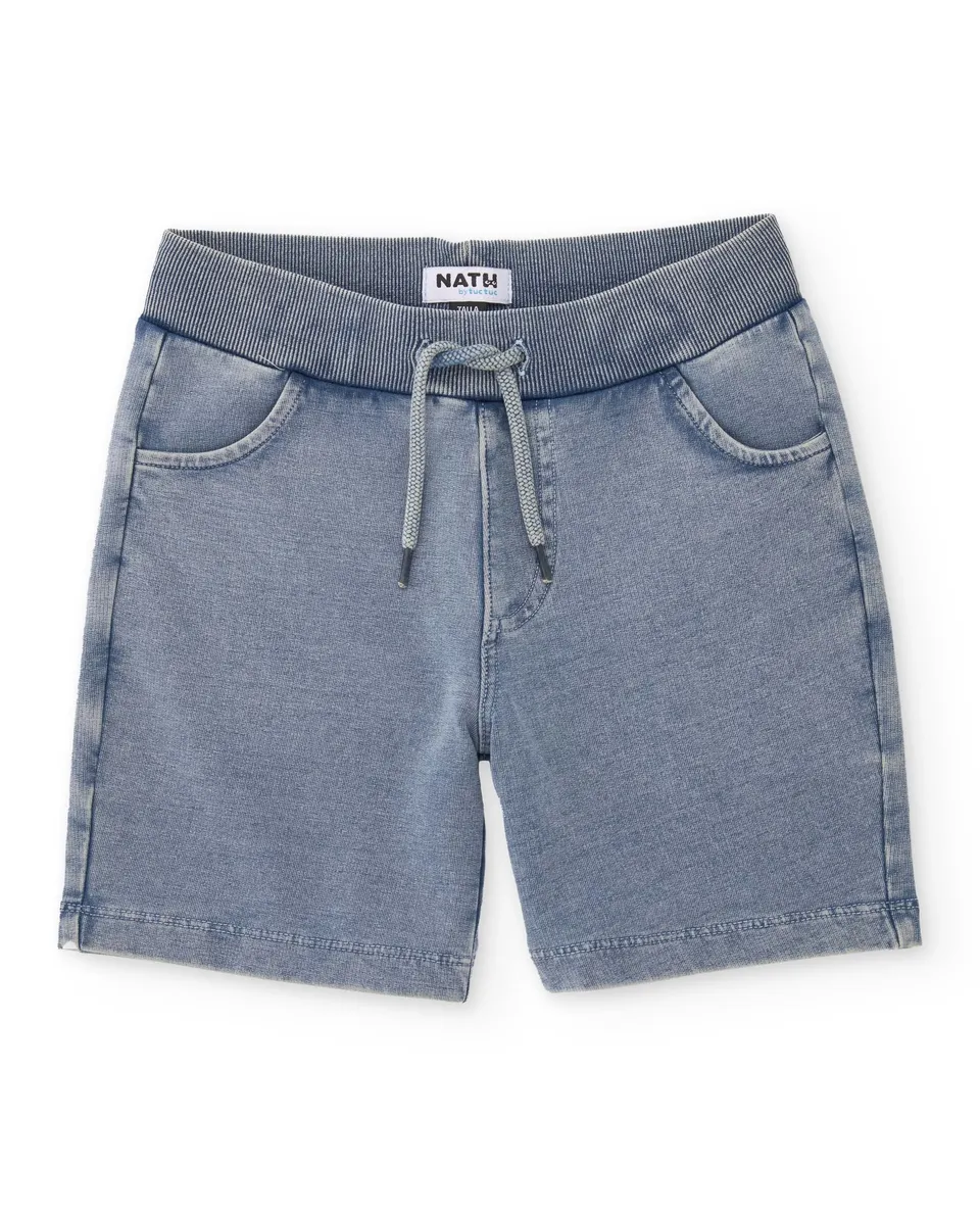 Tuc tuc bermuda bambino jeans effetto delavato