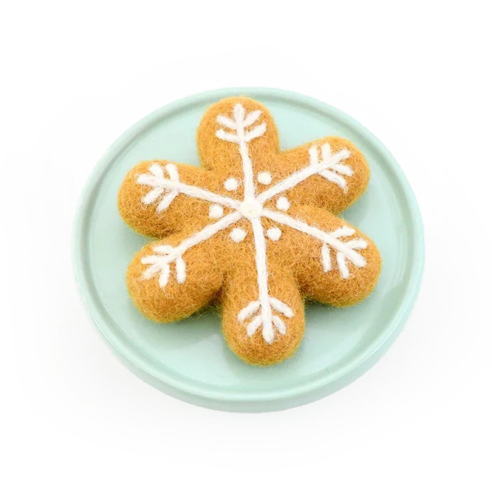 Tara Treasures biscotto feltro fiocco di neve 8 cm