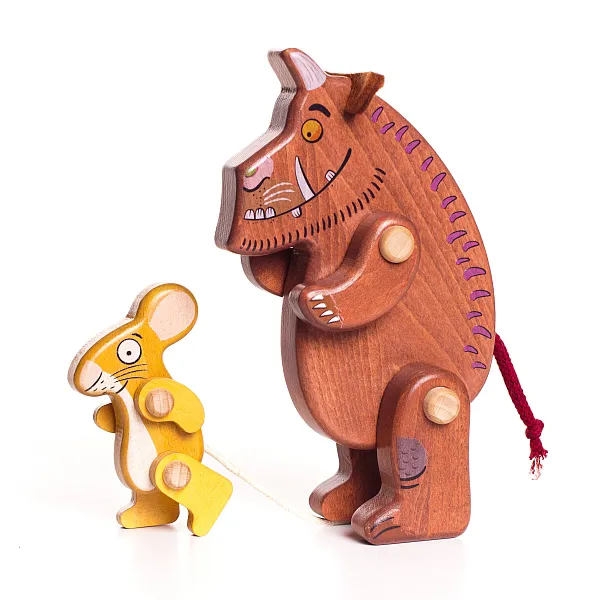 Bajo Gruffalo & Mouse personaggi legno 2 pezzi