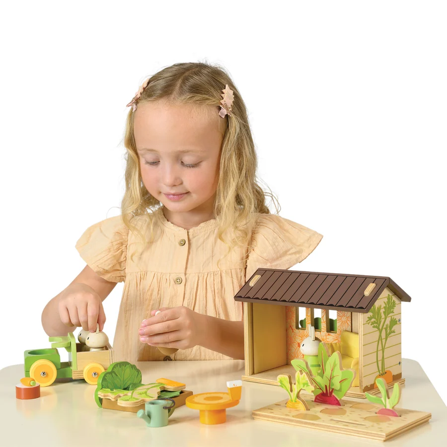 Tender Leaf Bunny's Carrot Patch mini mondo legno