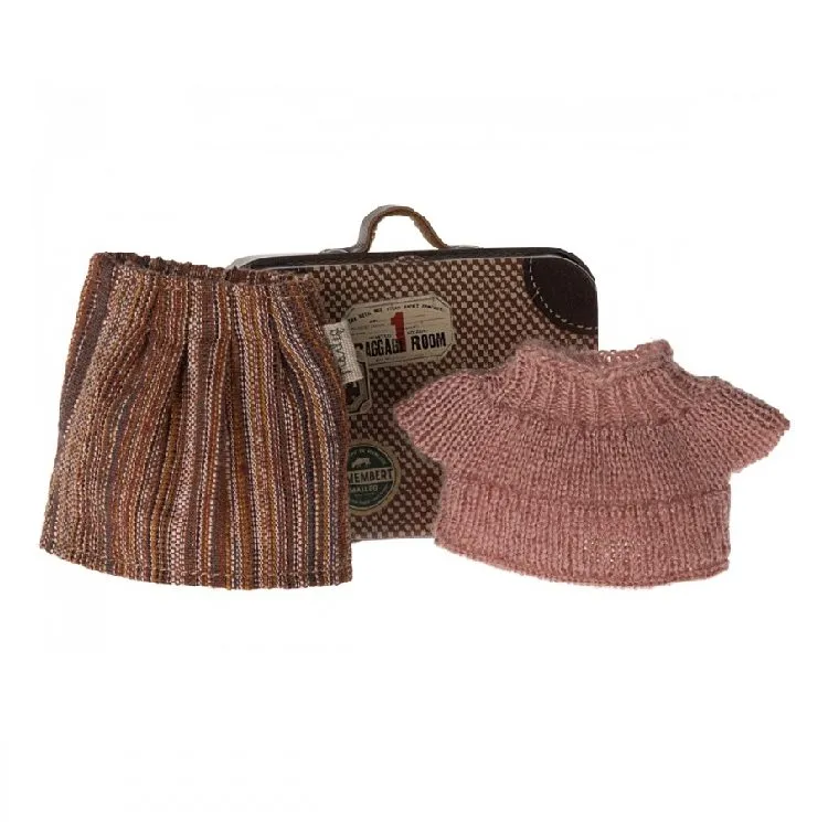 Maileg Nonna Topo set camicia e gonna vestito cotone