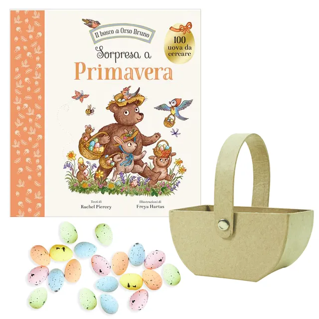 Sorpresa a primavera libro + set gioco con cestino e uova