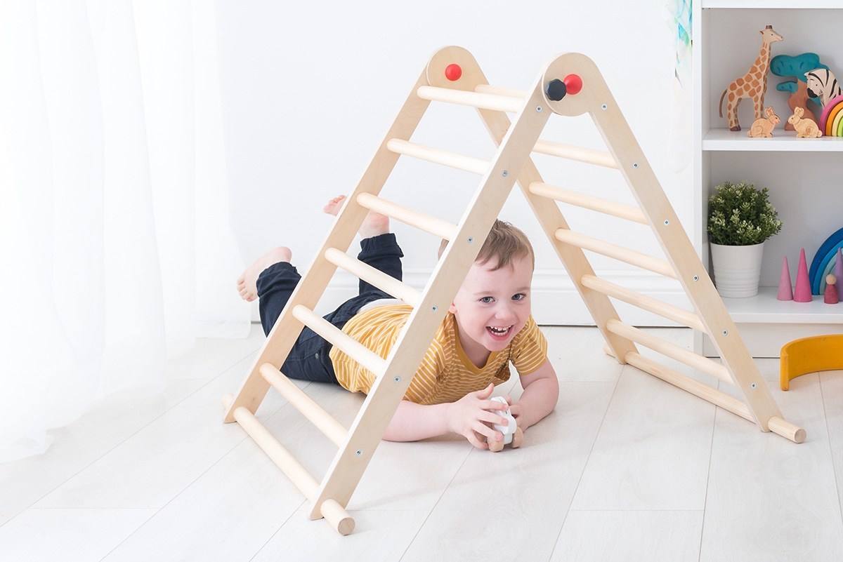 Triclimb Triangolo Pikler legno green richiudibile