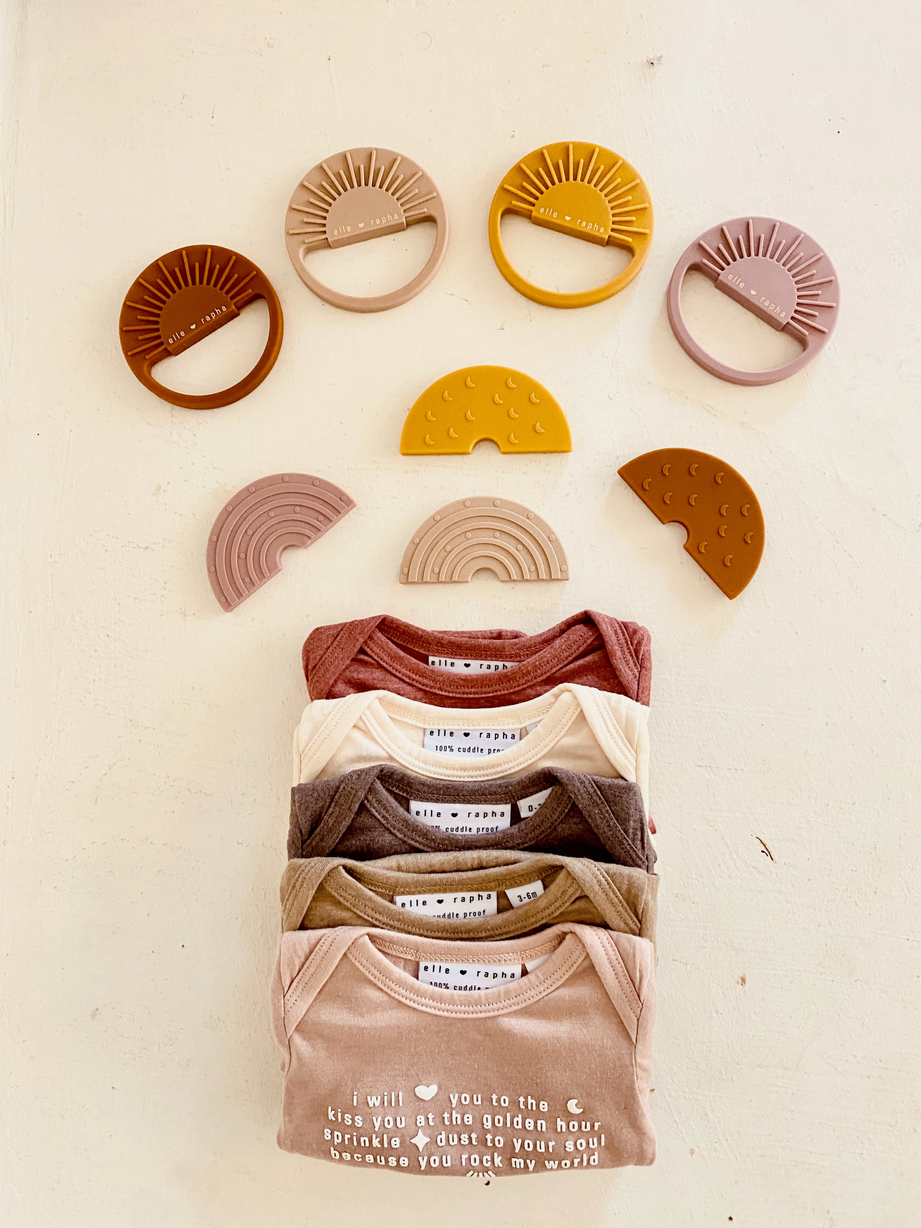 Ella and Rapha Rainbow massaggiagengive silicone beige