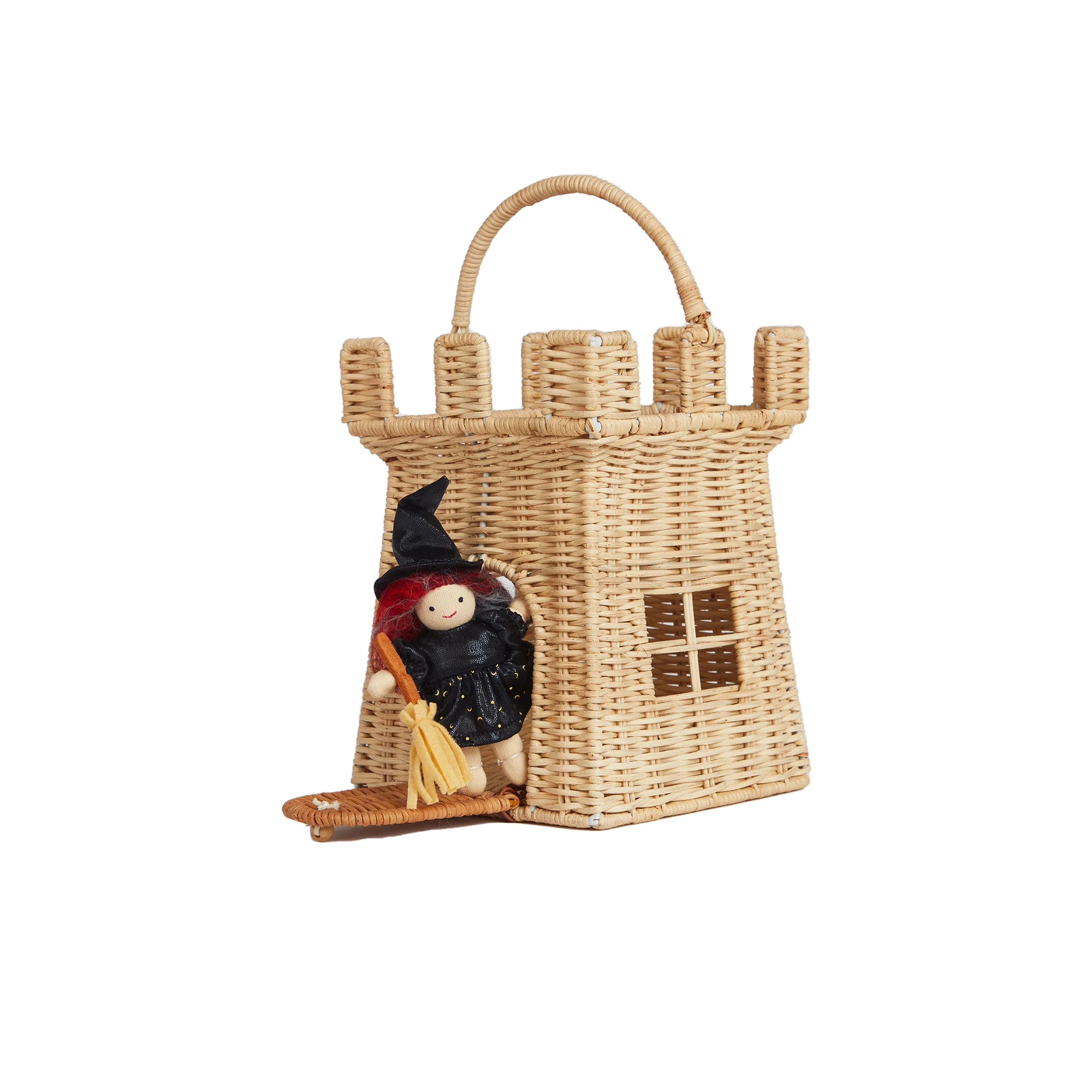 Olli Ella Castle Bag borsa rattan natural 17 cm