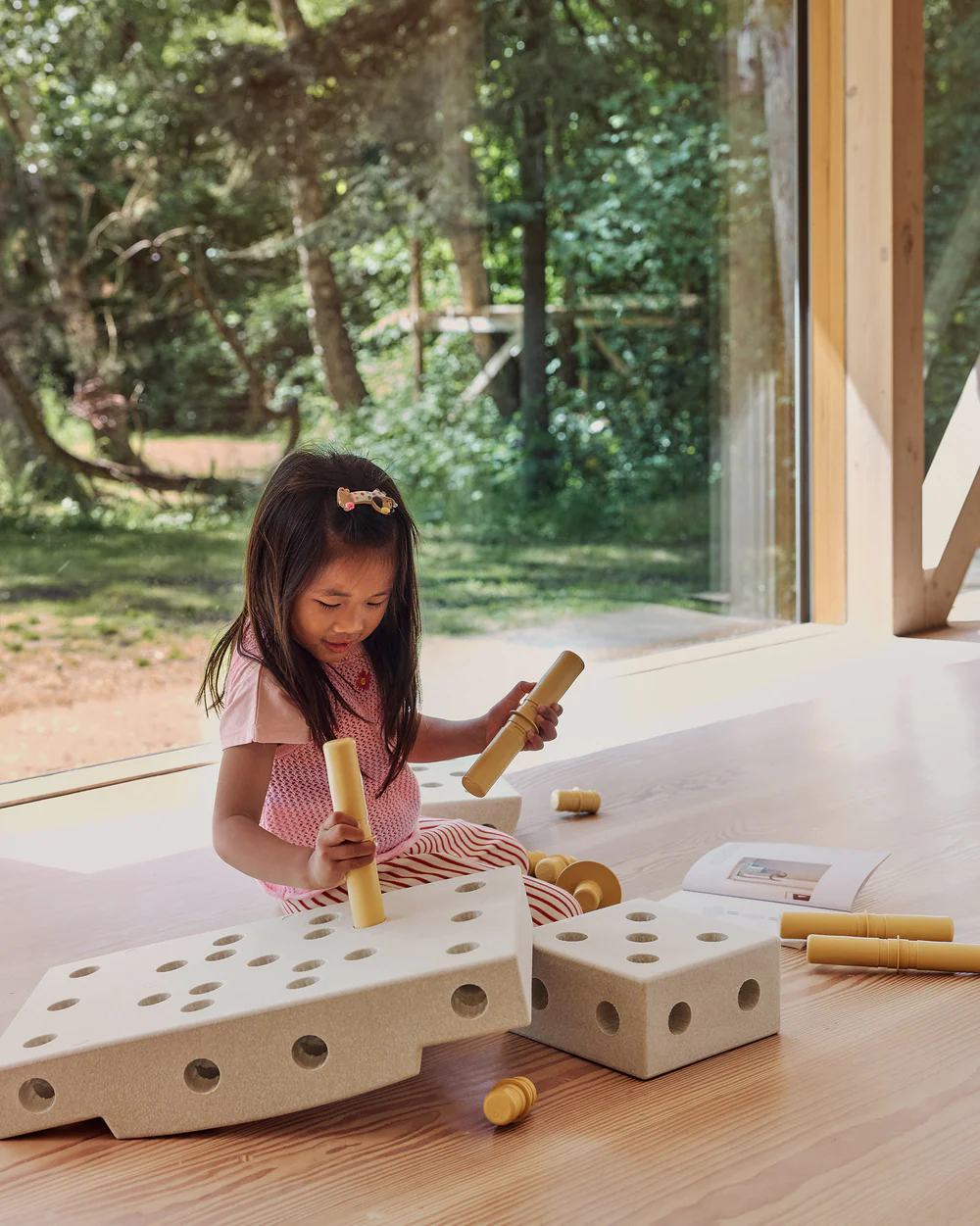 MODU Curiosity Set Gioco Costruzioni Sand-Yellow 14 Pezzi