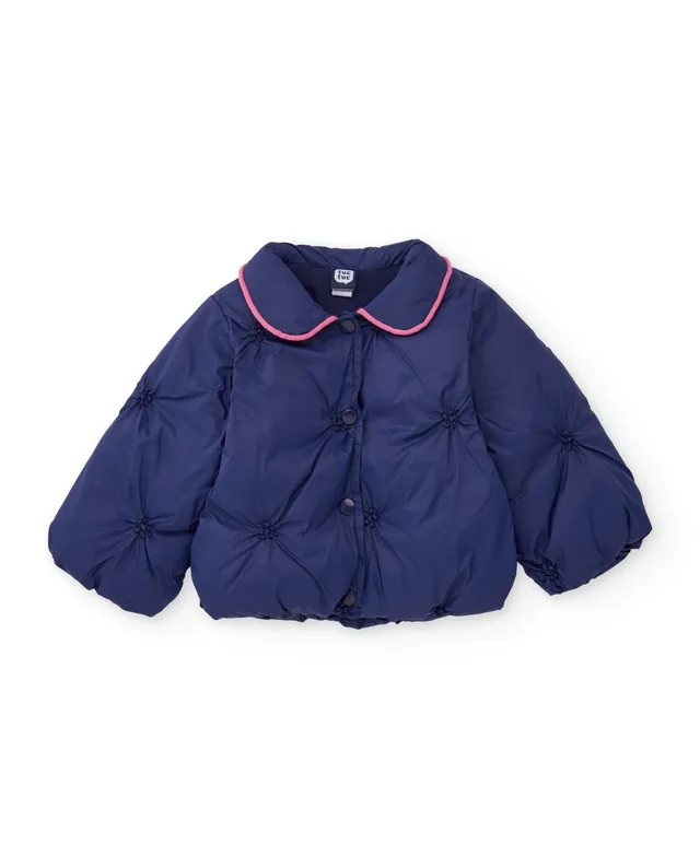 Tuc Tuc Cappotto Neonata Trapuntato Blu Marino