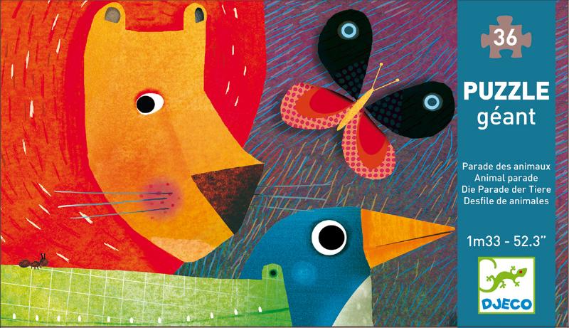 Djeco Parata degli Animali Puzzle Gigante 36 Pezzi 4 Anni