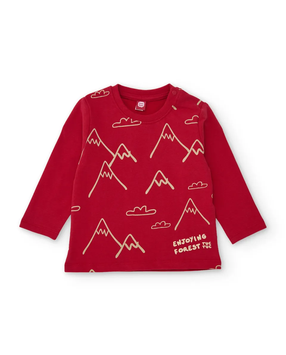 Tuc Tuc maglia manica lunga montagna rosso