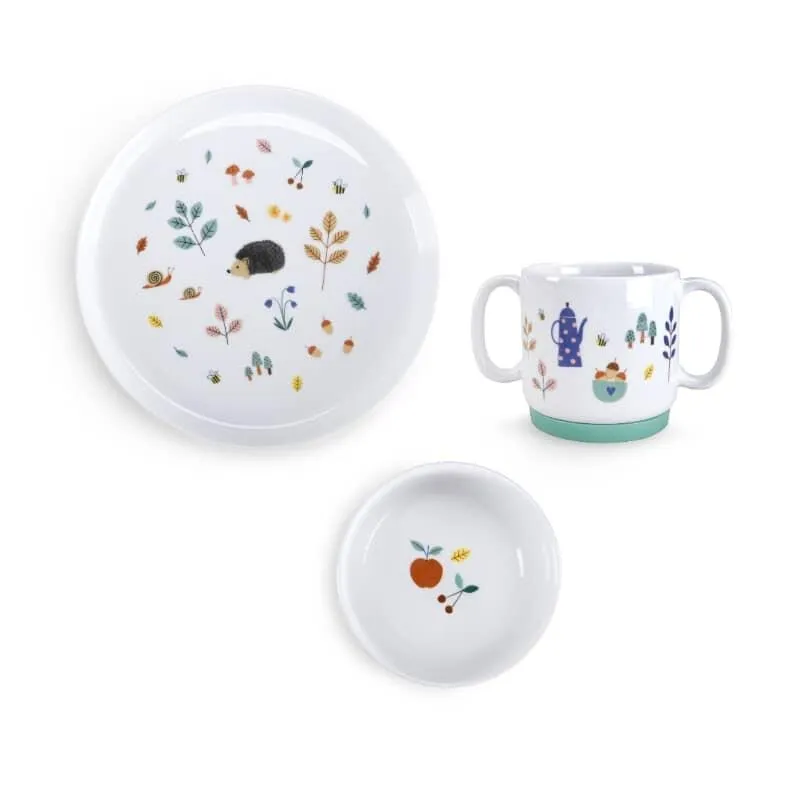 Moulin Roty Pommes de Bois set pappa porcellana 3 pezzi