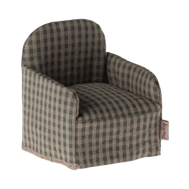 Maileg Scacchi Verdi poltrona casa bambole 8x7 cm
