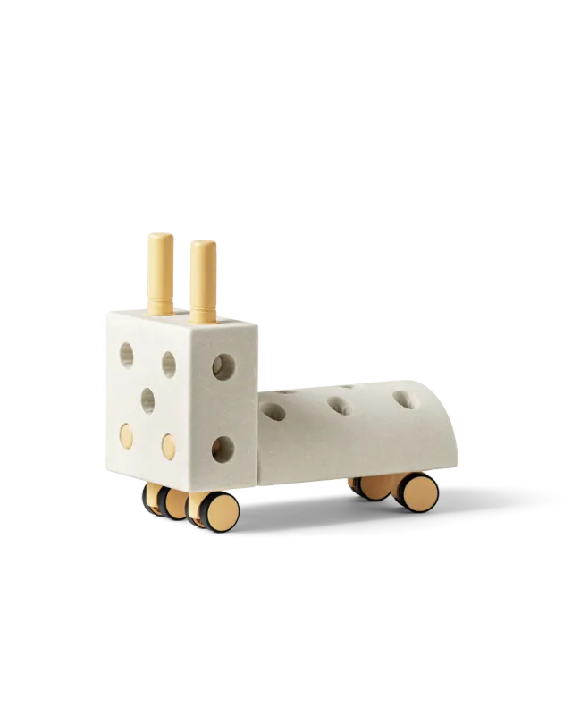 Modu Tiny Ride Set Sand-Honey cavalcabile costruzioni
