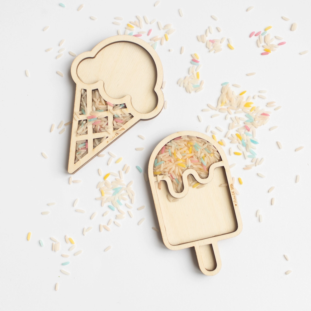 Studio de Rijk Play Tray Ice Cream vassoio legno 12,5 cm