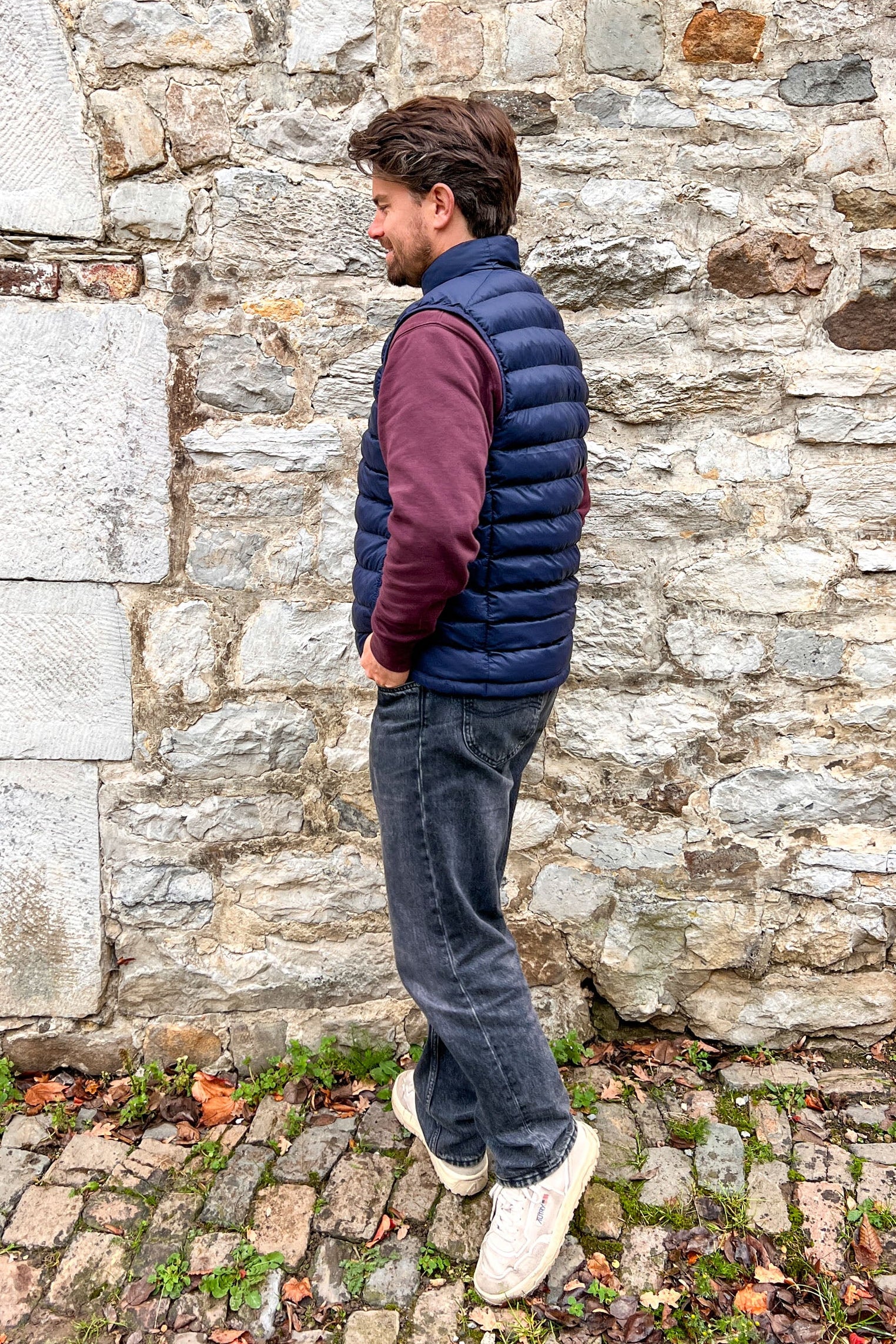 Ella and Rapha Bodywarmer gilet navy uomo teddy