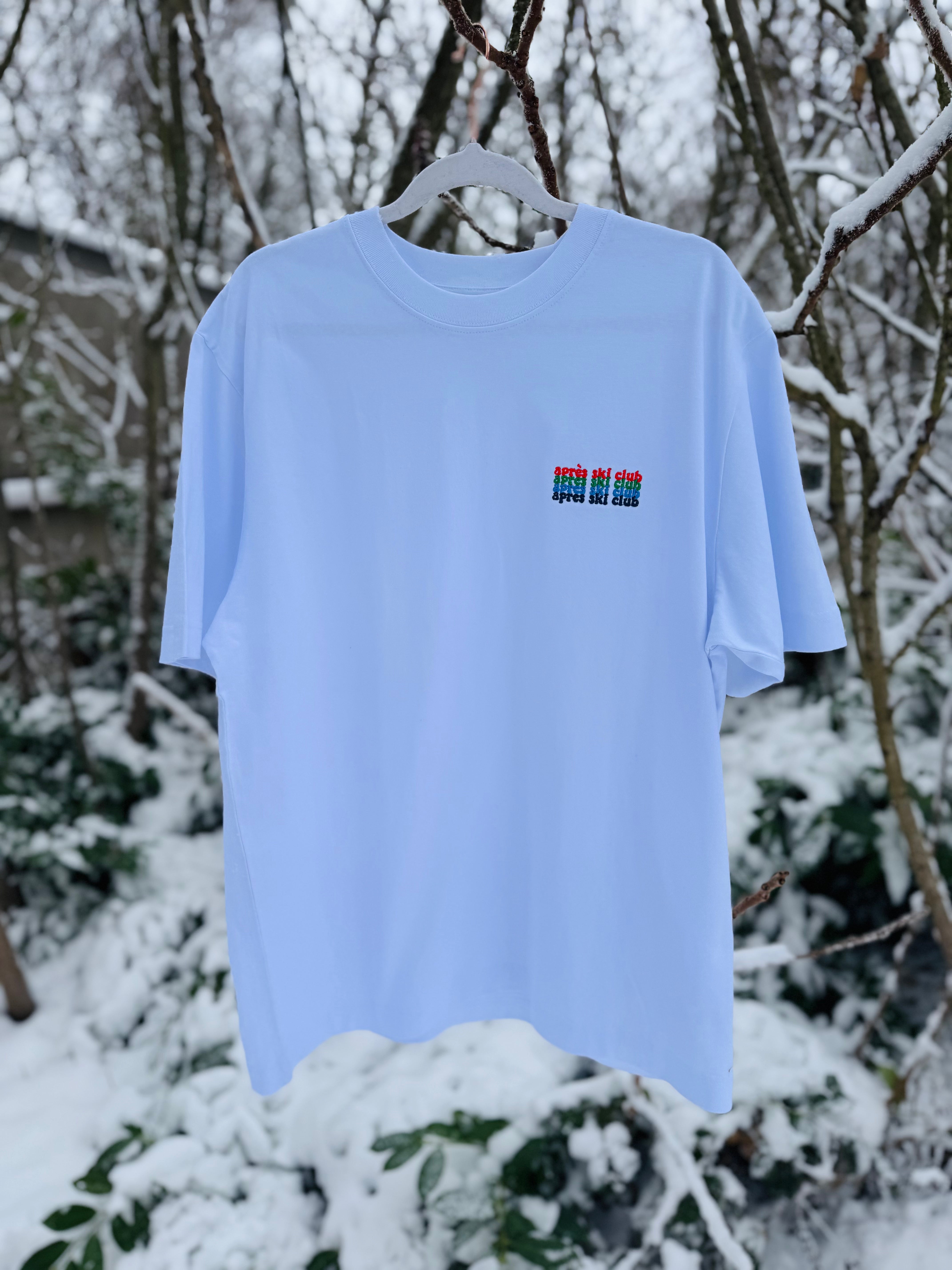 Ella and Rapha APRES SKI CLUB t-shirt uomo bianca cotone
