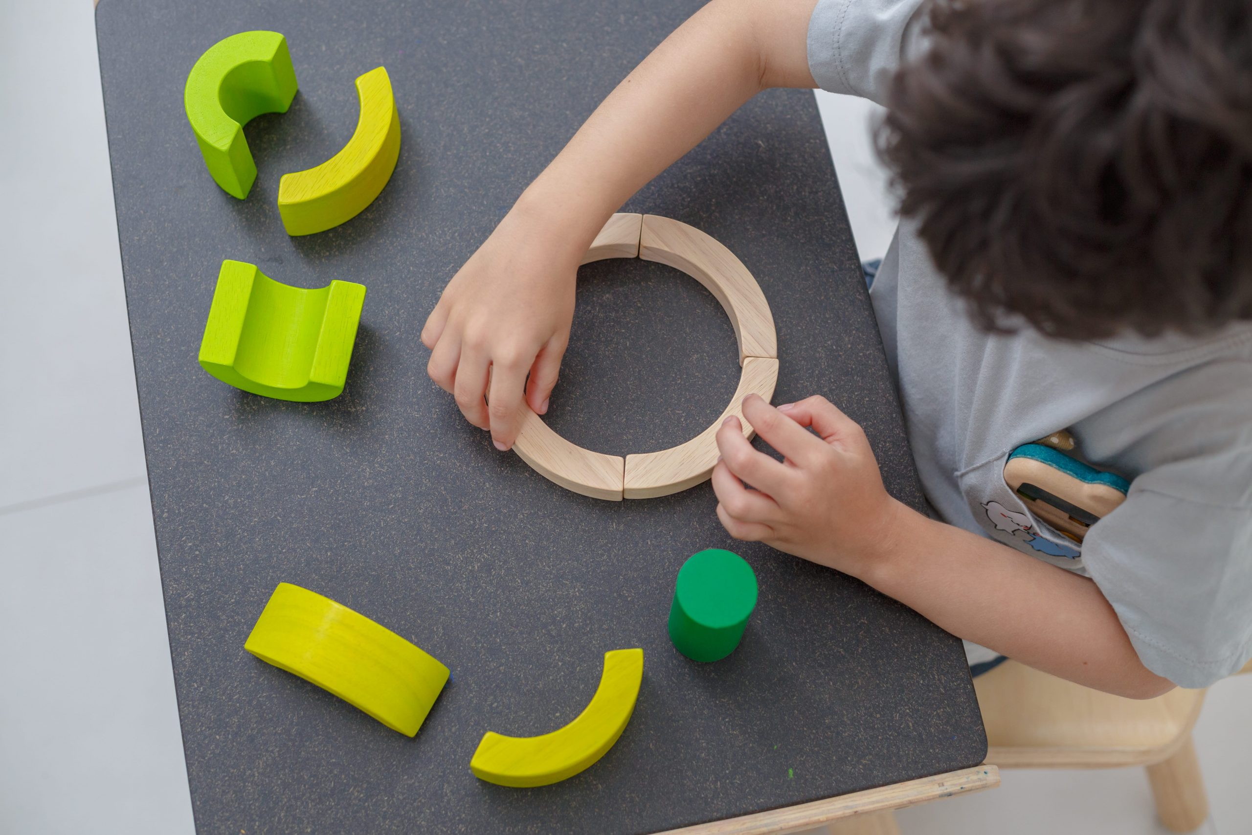 Plan Toys Curve Blocks gioco logico legno bambini