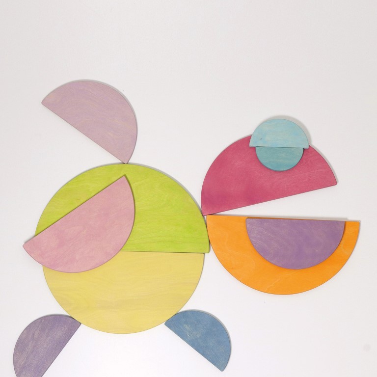 Grimm's Semicerchi Pastello arcobaleno legno 11 pezzi