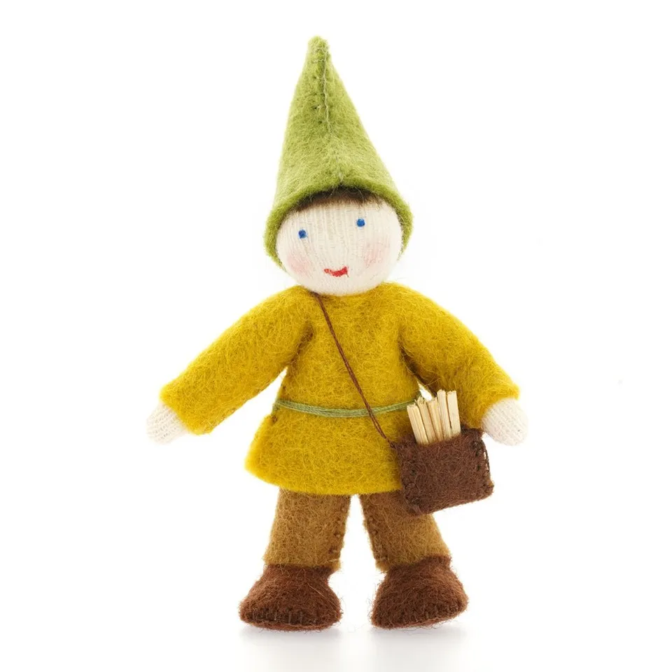 Ambrosius Ambro-Dolls Gnomo Foresta Boy 8 bambola feltro 7 cm