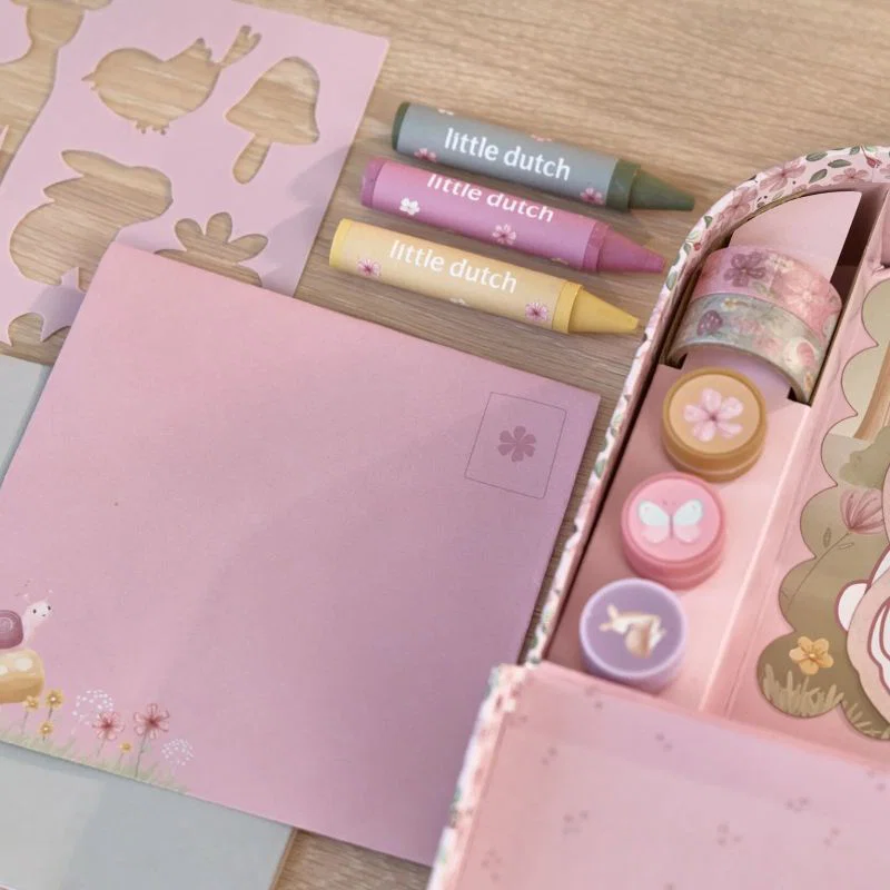 Little Dutch Valigetta Creativa Rosa Set Disegno