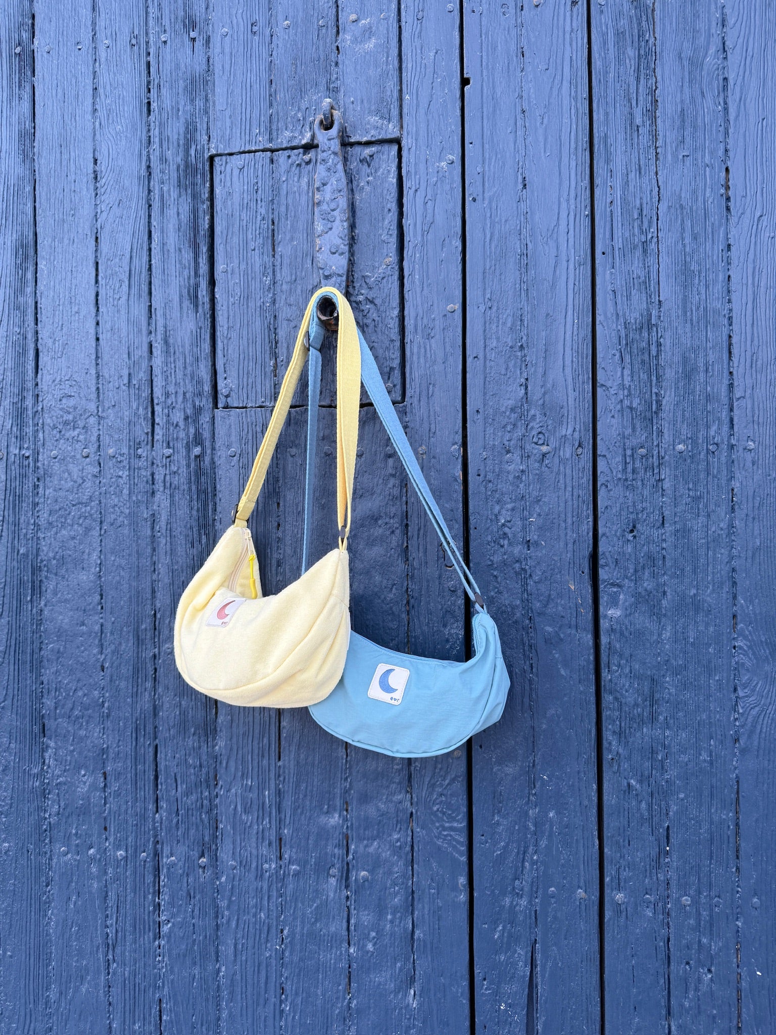 Ella and Rapha Crossbody borsa azzurra tracolla in nylon