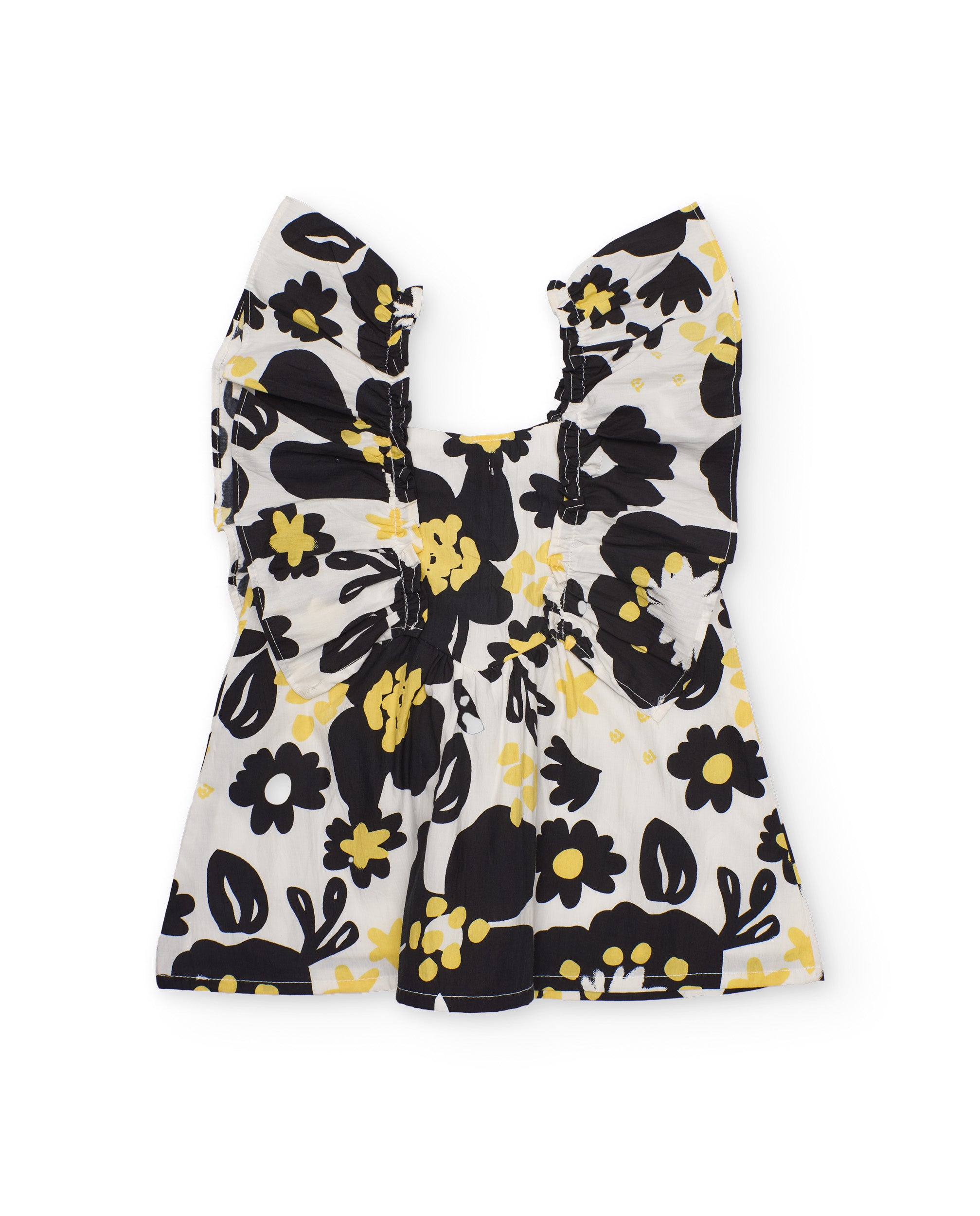 Tuc Tuc vestito bambina nero fiori con volant