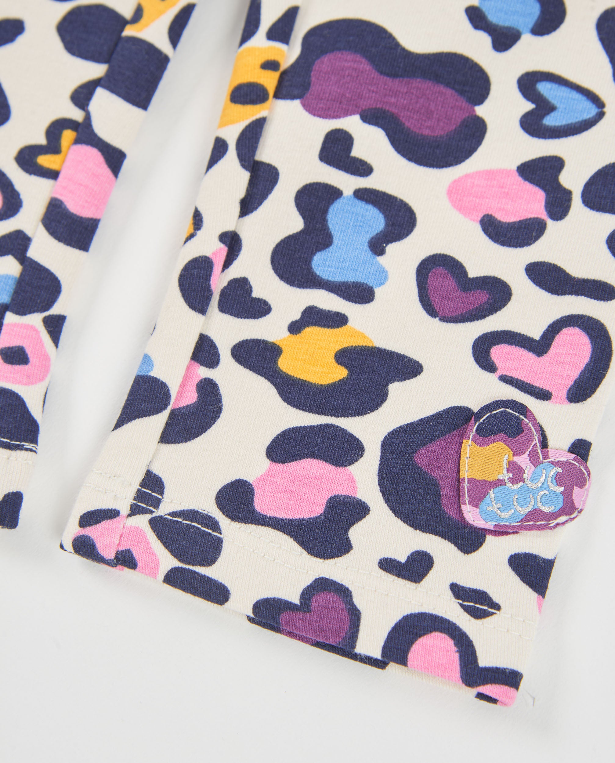 Tuc Tuc leggings bambina felpati animalier crudo