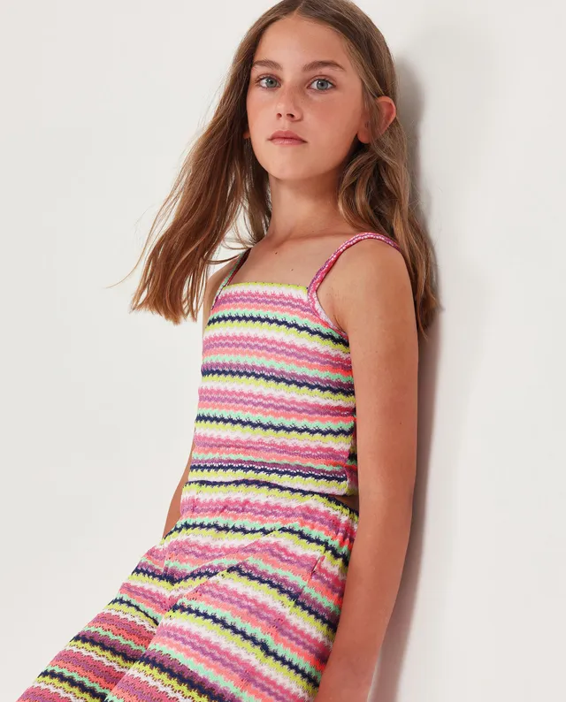 Tuc Tuc top bambina rosa zigzag multicolore