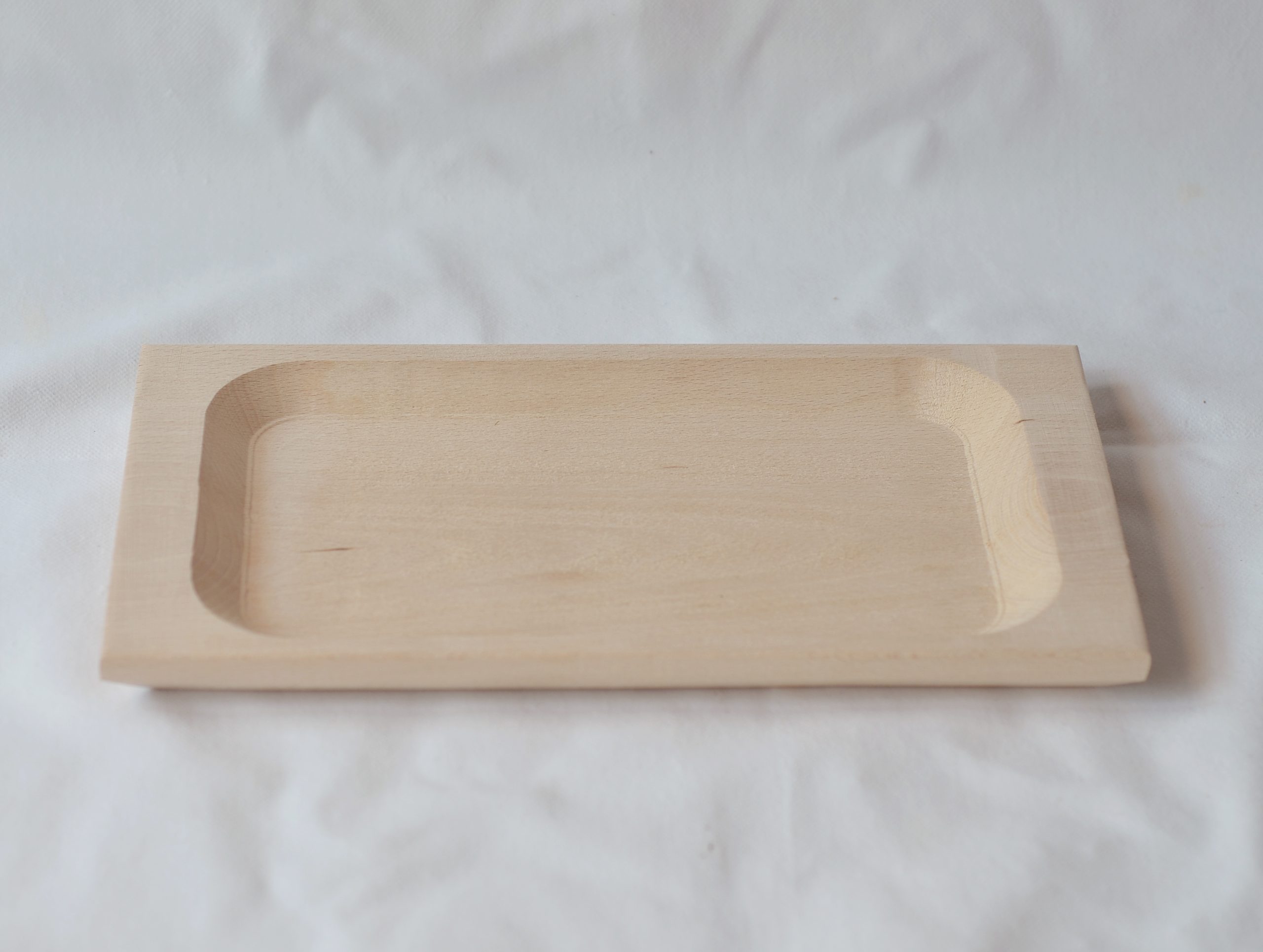 Vassoio Montessori rettangolare 16x30 cm legno alimentare