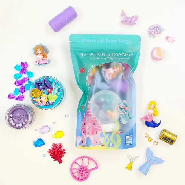 Invitation to Imagine Busy Bag Mermaid kit sirena 2 vasetti