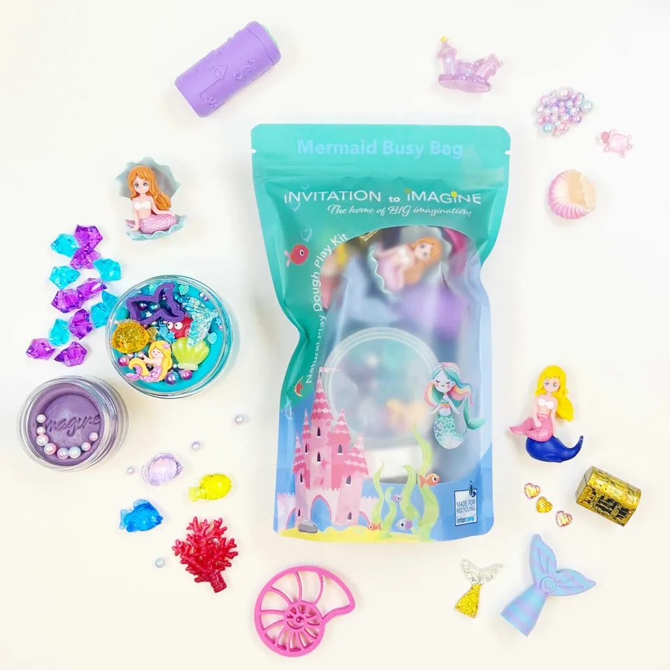 Invitation to Imagine Busy Bag Mermaid kit sirena 2 vasetti