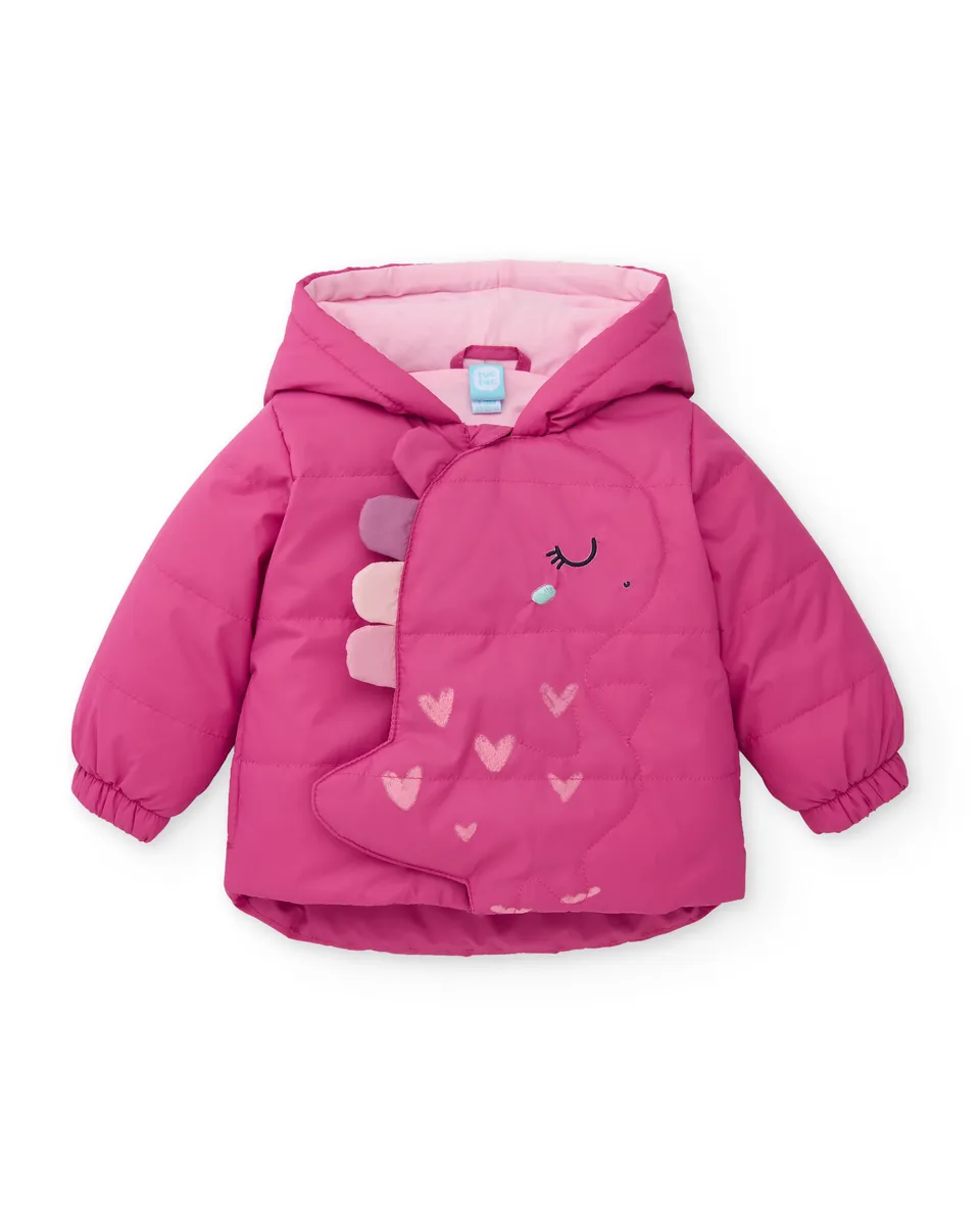Tuc Tuc Roar Dino cappotto bimba imbottito fucsia