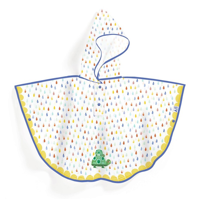 Djeco Turtle mantellina antipioggia 3-5 anni impermeabile